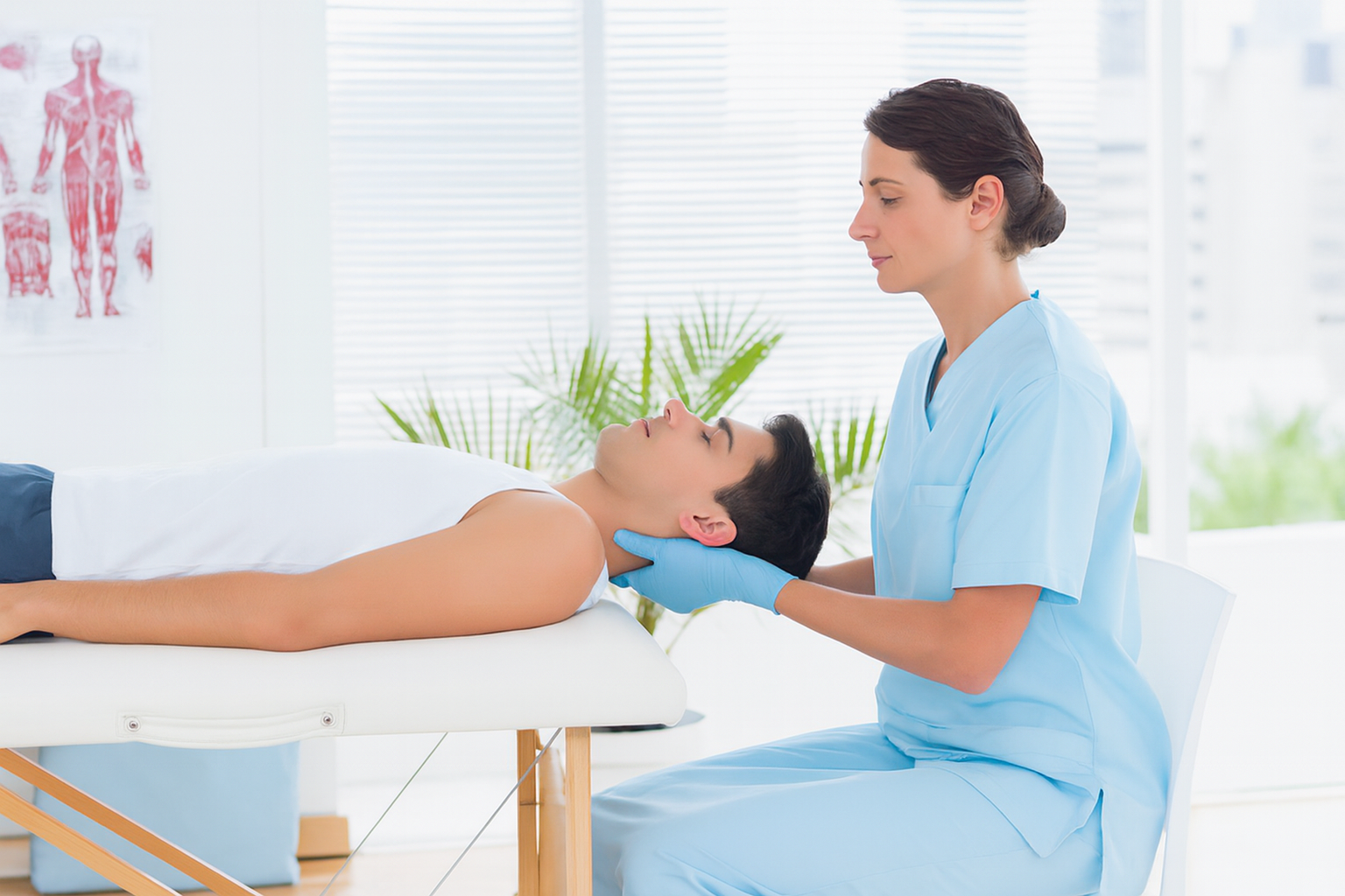 Exploración y Masaje TNDR aplicado a cervicalgia