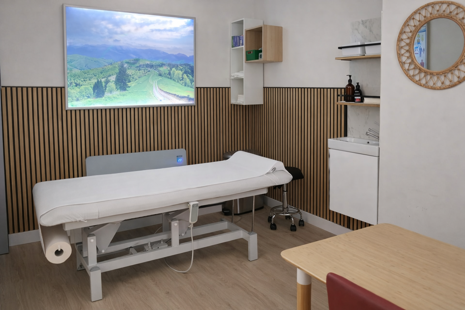 Alquiler de sala en Bilbao para yoga, talleres y terapias 3 camilla 2